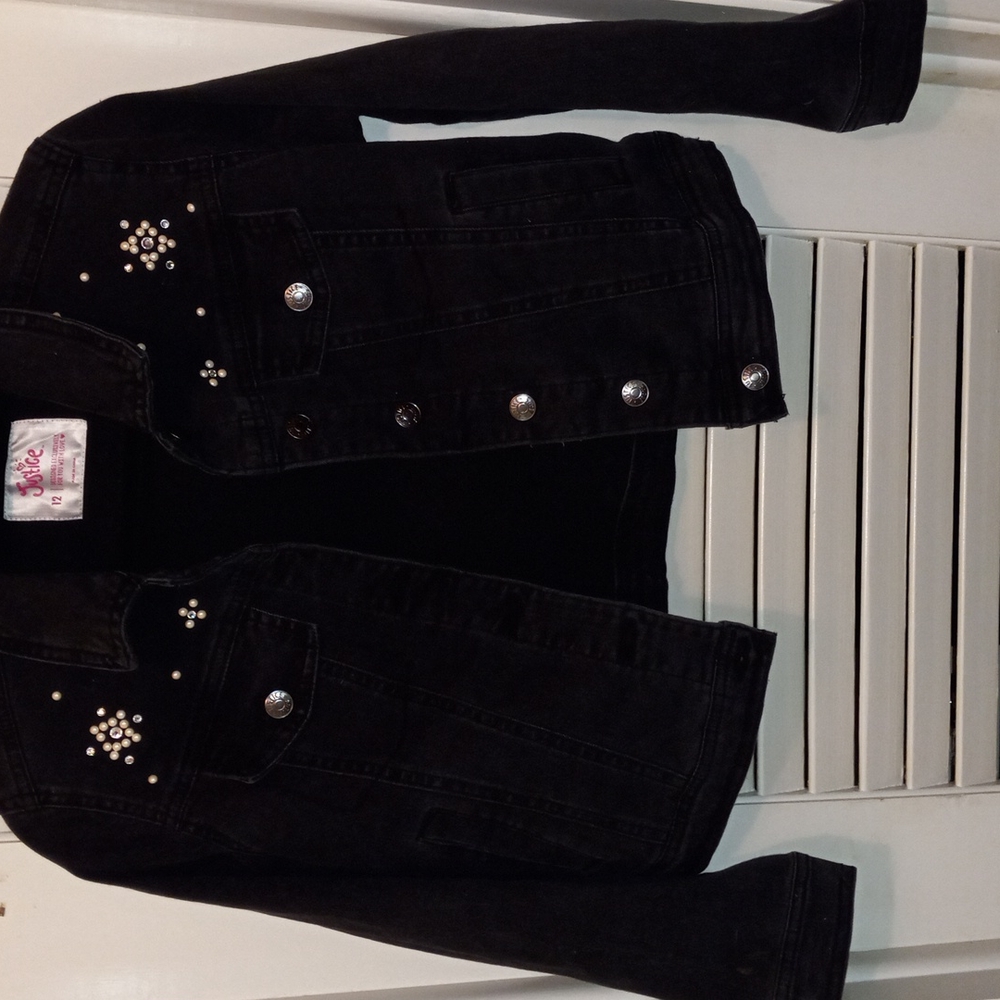 Denim jacket bedazzled.